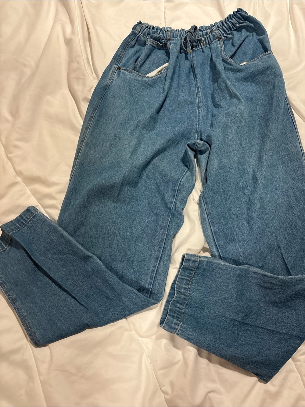Westport Blue Elastic-Waist Ankle Jeans Size Small